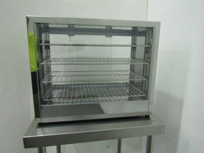 Pie warmers 50 pie capacity 4 tiers 2 sliding glass doors manual controls crumb tray rubber feet s/s finish scratches & dents 650mmw x 360mmd x 540mmh. 25kg. 10 amp 1 phase.